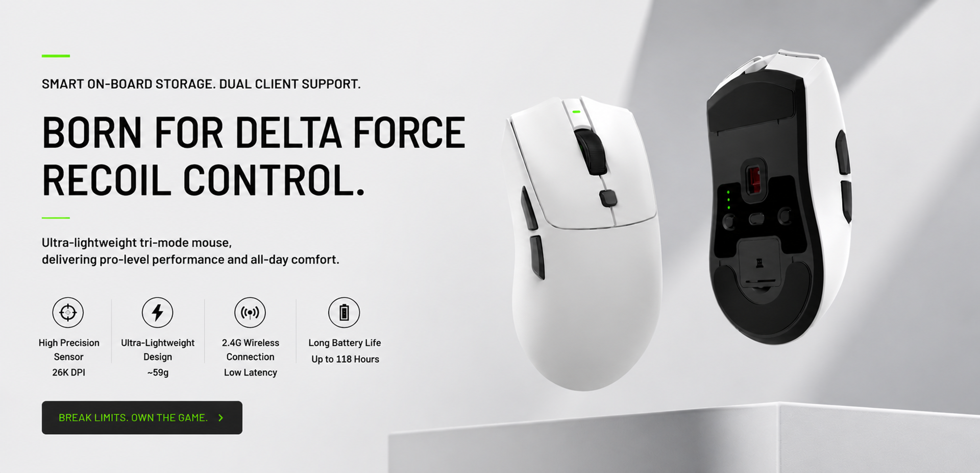 8000Hz polling rate mouse with macro software